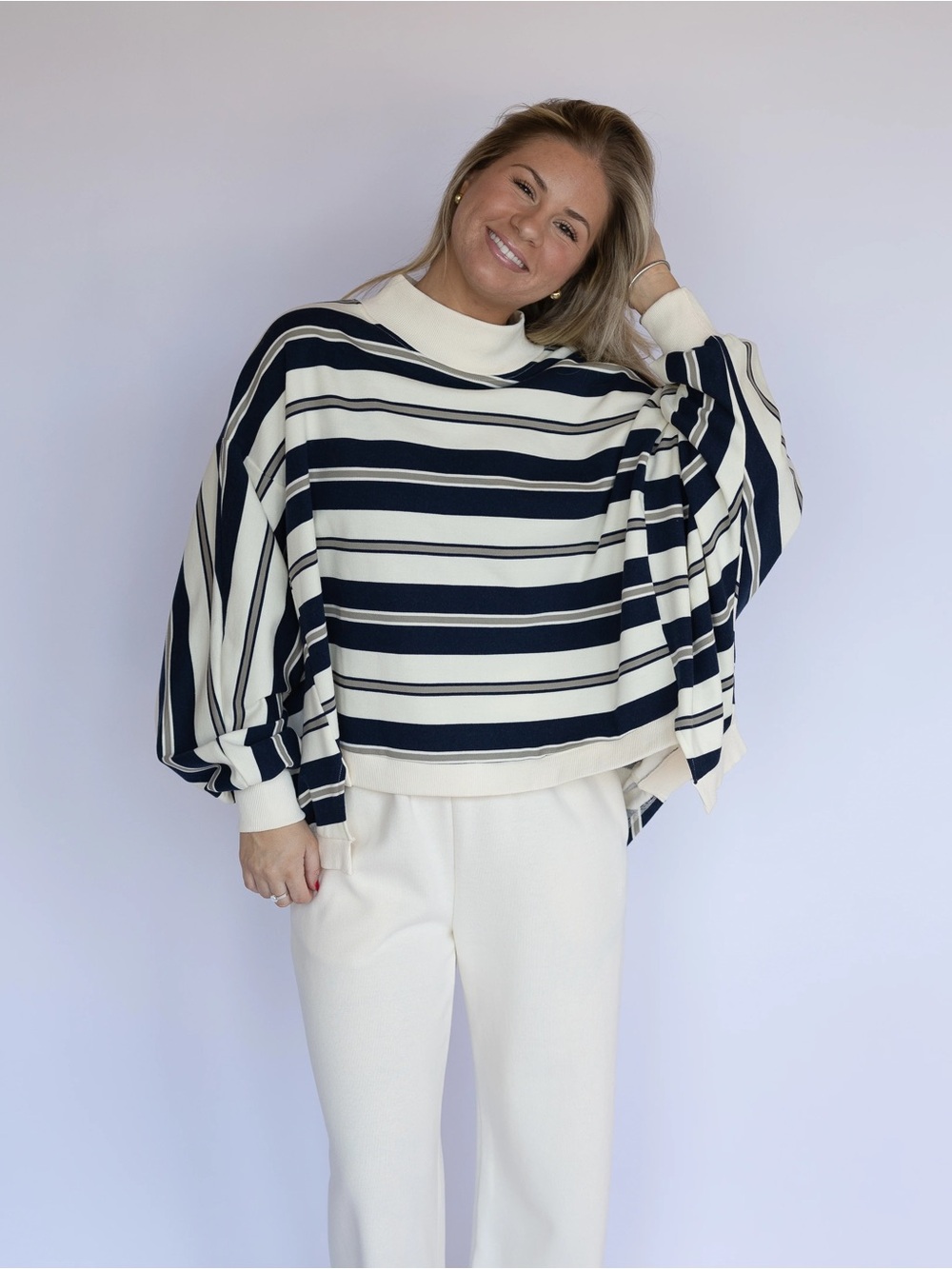 Faith Oversized Striped Top